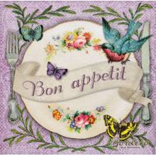 Serwetka do decoupage firmy AMBIENTE Bon appetit 33x33cm